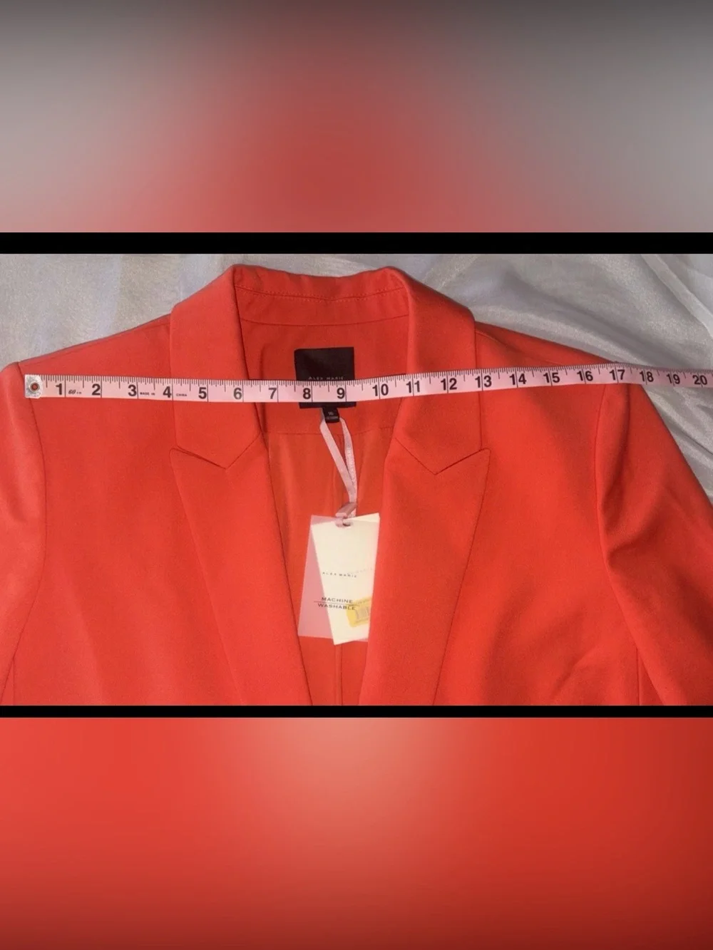 NWT Alex Marie Blazer Size 16 color BRTPPOPPY Long Sleeves